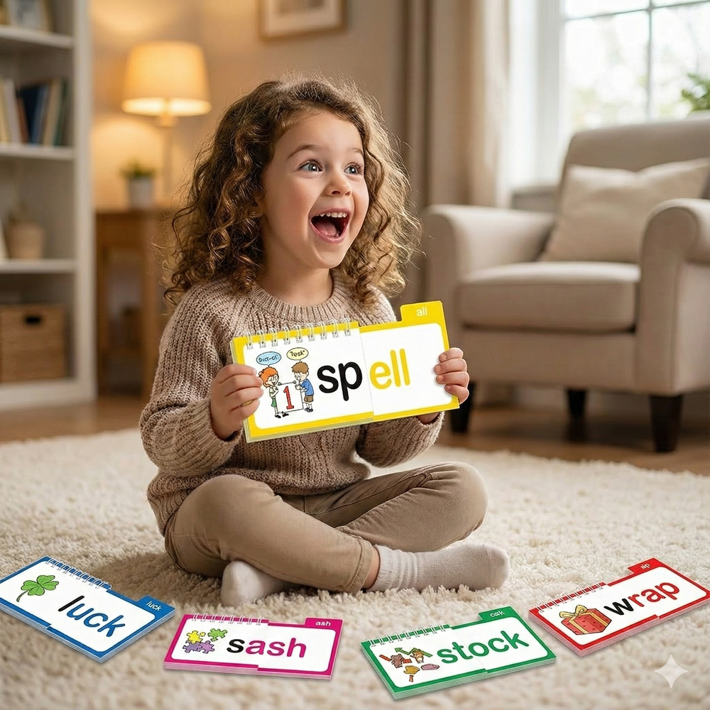 30 Rhyming Words Flipbook for Kids | Early Phonics & Reading Tool